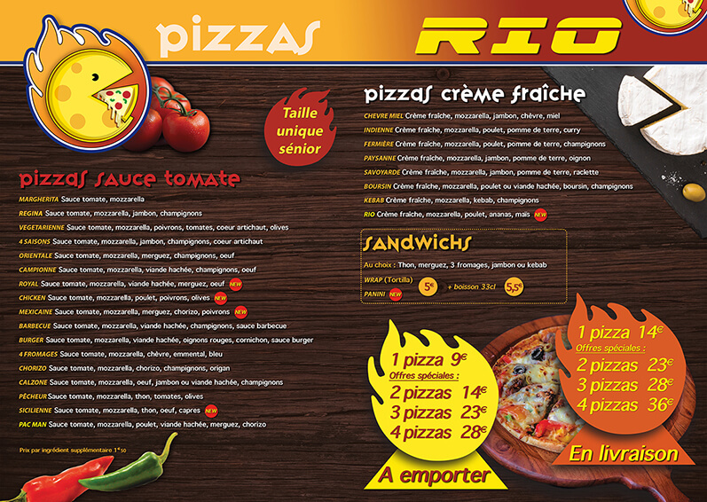 Pizza Cormeilles Menu